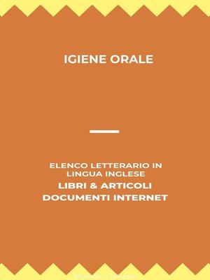 cover image of Igiene Orale